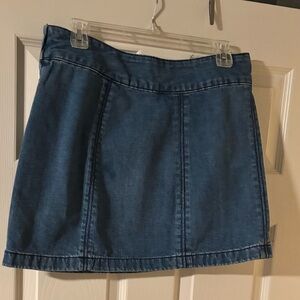 Free People Blue Mini Skirt